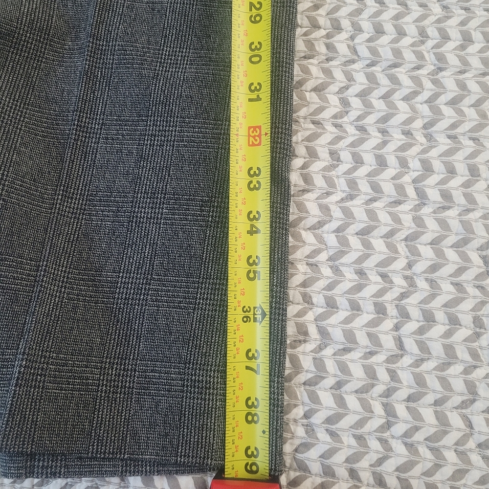 WHBM Gray/Black Plaid Wide Leg Trouser Pants- Front Sailor Buttons (size 0) - Picture 12 of 16